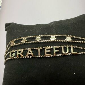 Grateful Gold-Tone Statement Bracelet - Women Jewelry Bracelets